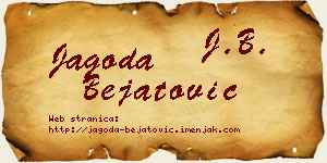 Jagoda Bejatović vizit kartica